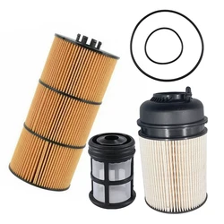 LF17511 Engine Oil Fuel Filter & Gasket Kit PF9908 Fit for Detroit Diesel Freightliner Cascadia Western Star Mercedes