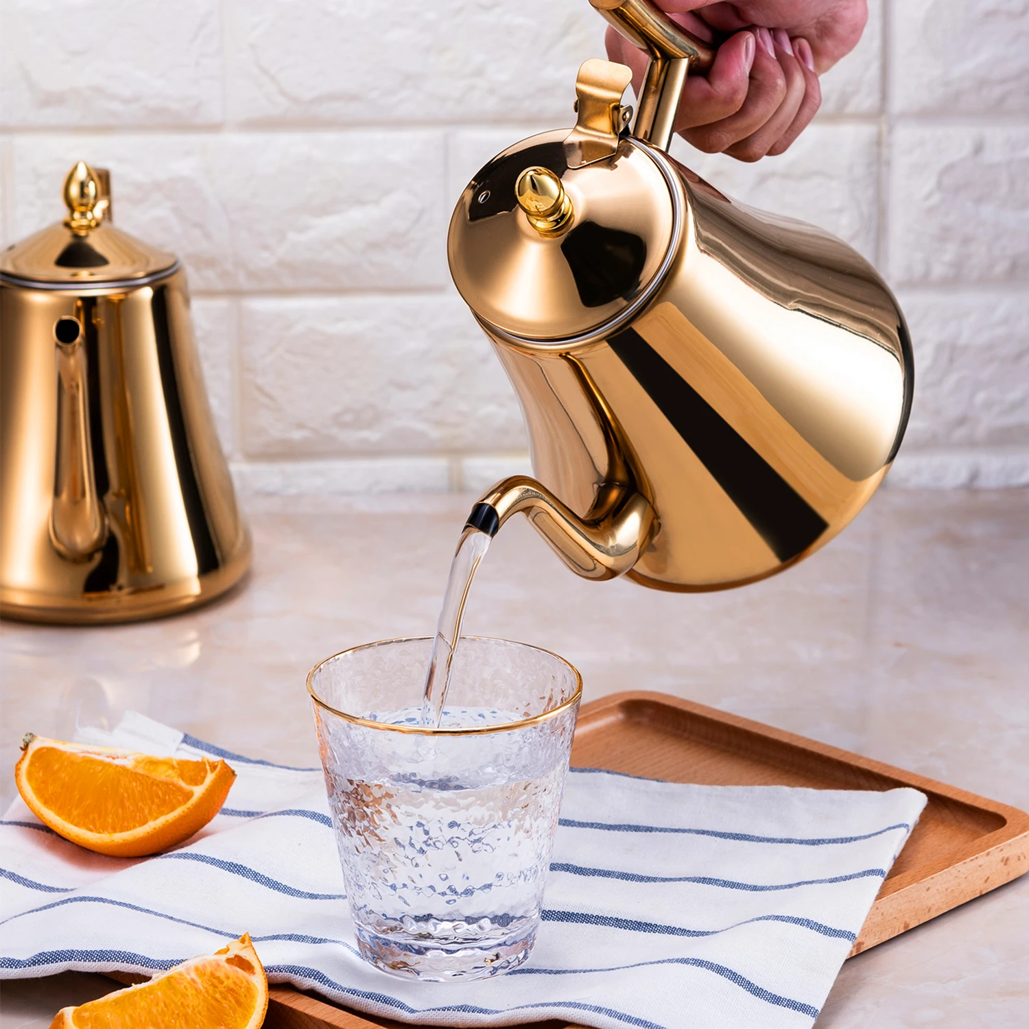 1.0L/1.5L/2.0L Tea Kettle Stainless Steel Teapot, With Removable Infuser for Loose Flower Tea Coffee Kettle for Stovetop Safe