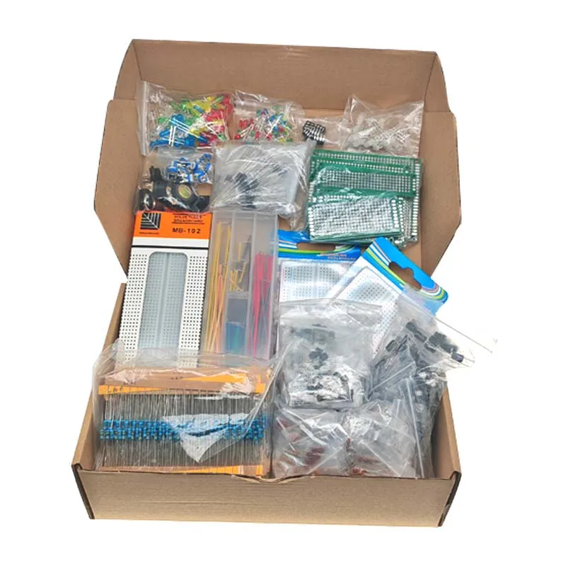 2110 pièces composants électroniques kit de bricolage divers condensateurs communs résistances T0-92 LED carte PCB DIP-IC platine de prototypage