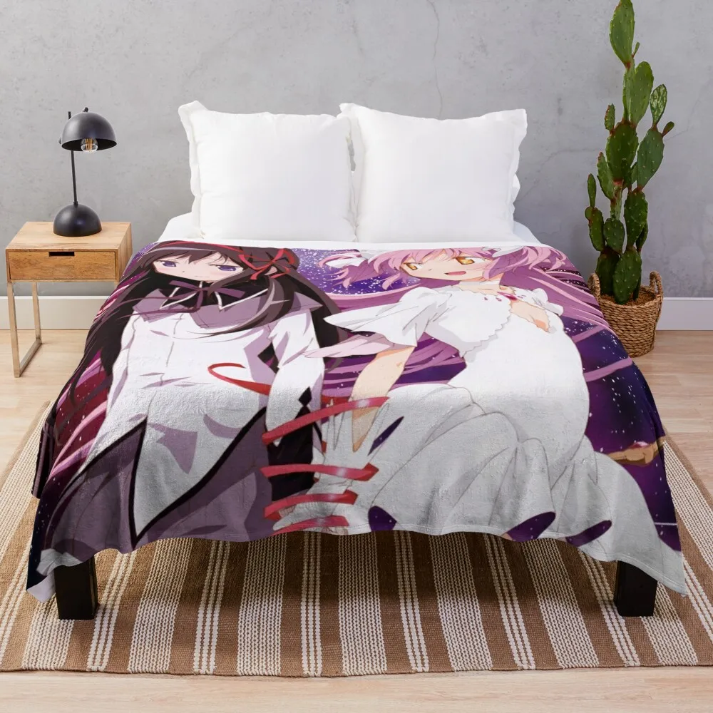 Puella Magi Madoka Magica - Akemi Homura & Kaname Madoka Throw Blanket Comforter Blanket