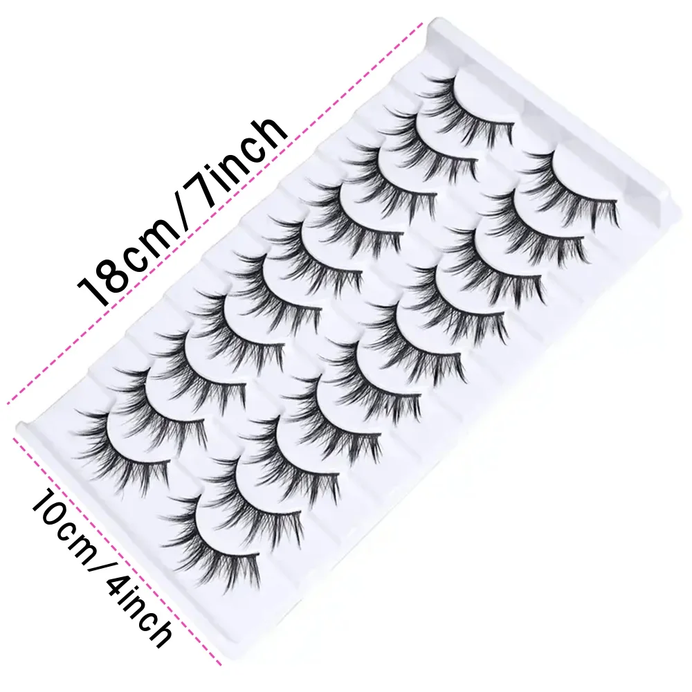 自然な半月のつけまつげ,14mm