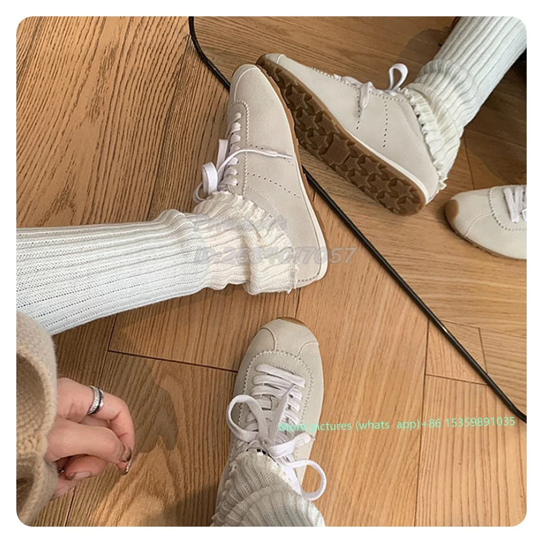 Flat Lace-up Canvas Shoes Height Increasing Thick Surface Roughening Casual Fashion Street Fashion Women Shoes Dress New Arrival