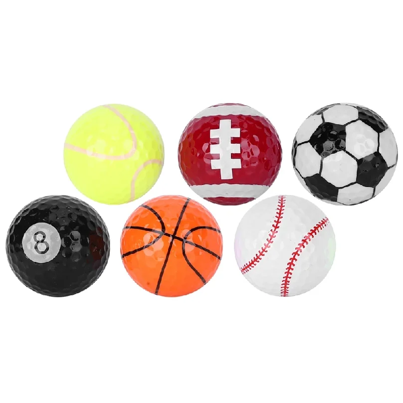 6Pcs Portable Golf Balls Sports Practicing Gift Balls Accessory for Competition Usage