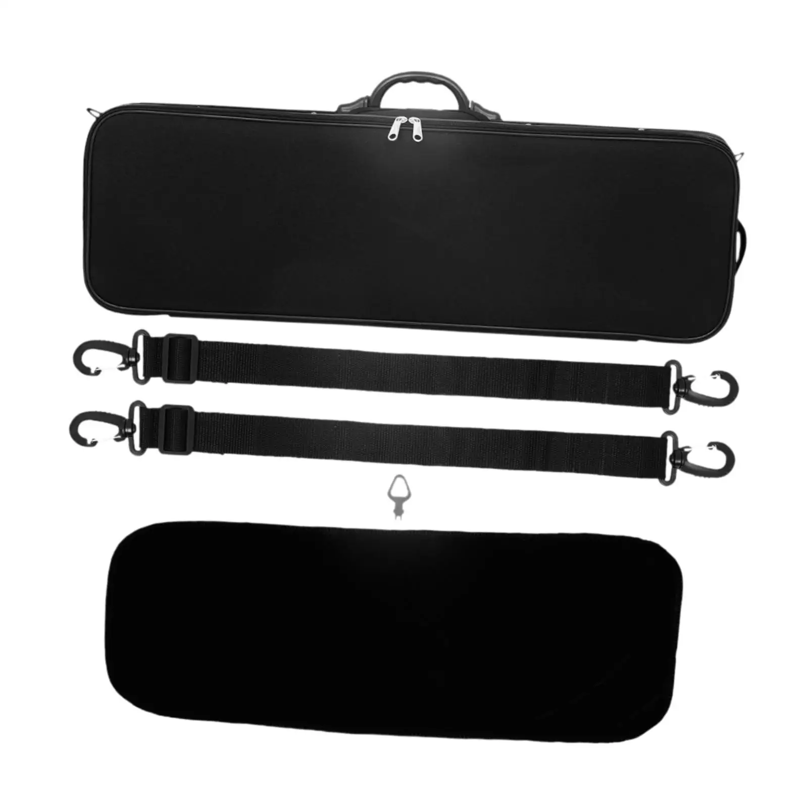 

4/4 Violin Hard Case Oxford Cloth Lightweight Violin Storage Box with Hygrometer Carrying Bag for Enthusiasts Players Beginner
