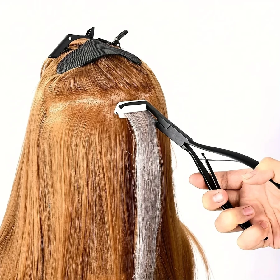 Professional Hair Extensions Tools Kit Tape in Hair Sealing Pliers Flat Surface Extension Plier