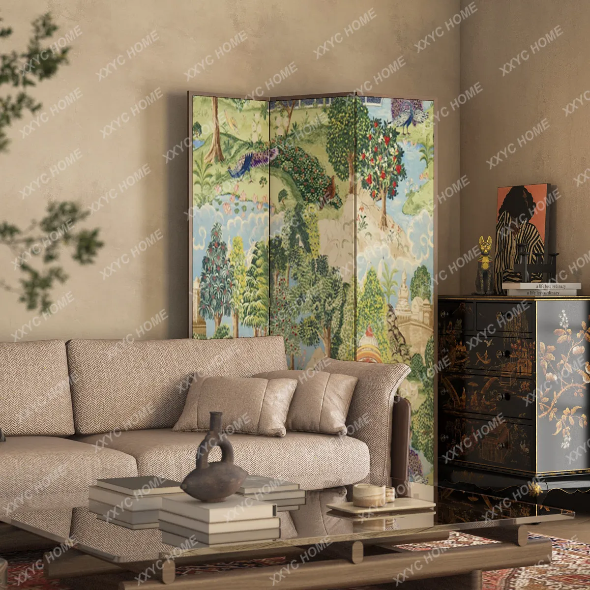 Screen partition Entry porch occlusion Movable folding screen living room