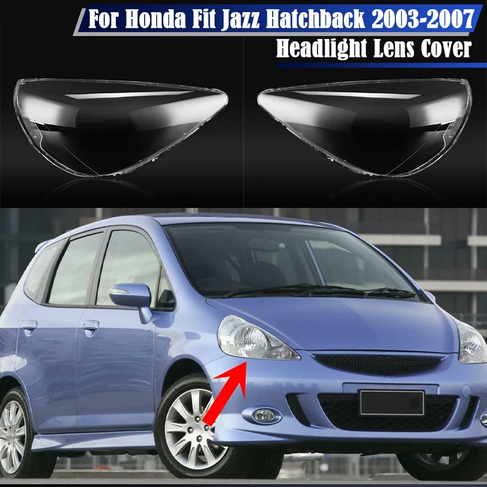 Headlamp Cover For Honda Fit Jazz Hatchback 2003-2007 Transparent Lampshade Headlamp Cover Lamp Shade Headlight Shell Plexiglass