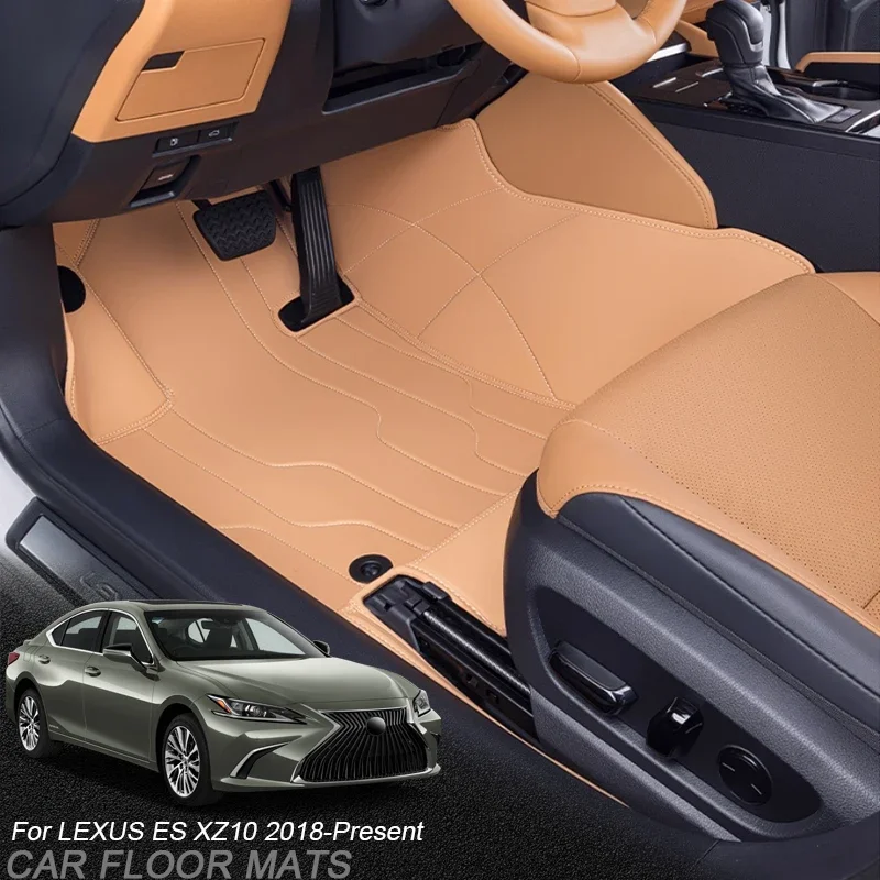 Alfombrilla protectora de pie de coche para LEXUS ES XZ10 2018-presente, antideslizante, de lujo, impermeable, accesorio de almohadilla de suelo