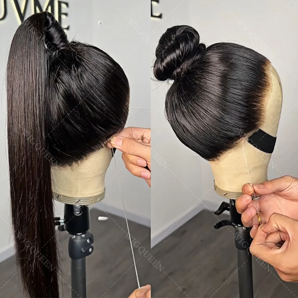 

Длинные шелковистые прямые настоящие полные парики шнурка 200% 0,10 мм Ультратонкие 13x4 5x5 Парик из натуральных волос на кружеве с невидимым ремешком 360 Парики шнурка