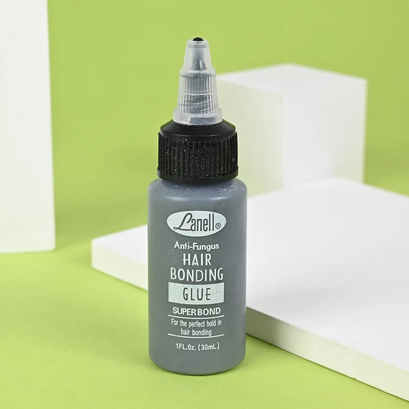 30ml ラネル プロフェッショナル ブラックヘアボンディンググルー - 抗真菌強力ホールド (レースウィッグ、ウィーブ、かつら、ヘアエクステ用)