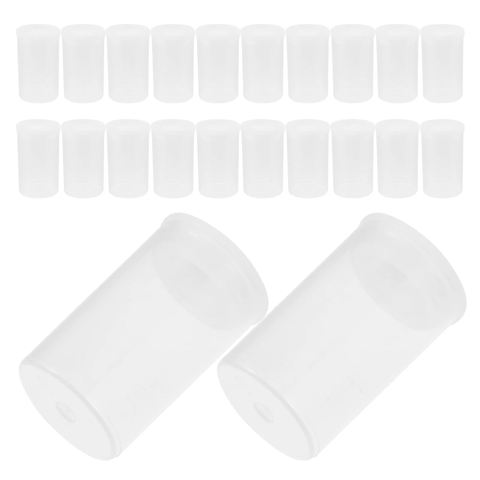 

50Pcs Transparent Plastic Reel Container Round Fishing Gear Box Large Opening Easy Access Waterproof Bait Storage Organizer