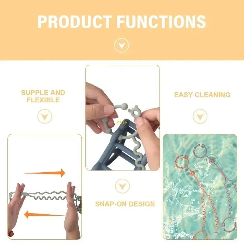 Trinkgeschirr und Spielzeug für Kleinkinder gehen nicht verloren Silikonbänder 2-in-1-Funktionalität Sicherheitsgurt Sichere und