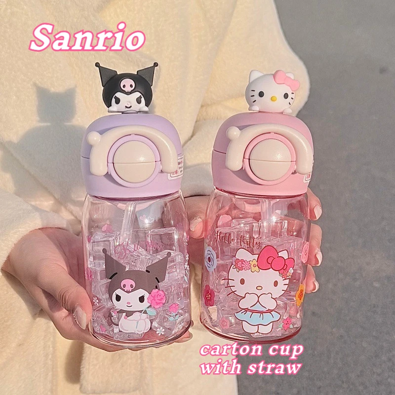 

Милая мини-кружка Sanrio Hello Kitty с двойными стенками и соломинкой для питья, для девочек