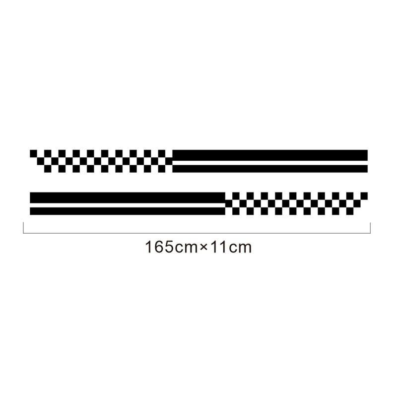 Racing Lattice Sport Styling Car Body Door Decor Stickers Auto Side Skirt Stripes Vinyl Decals For Citroen C4 Cactus Accessories