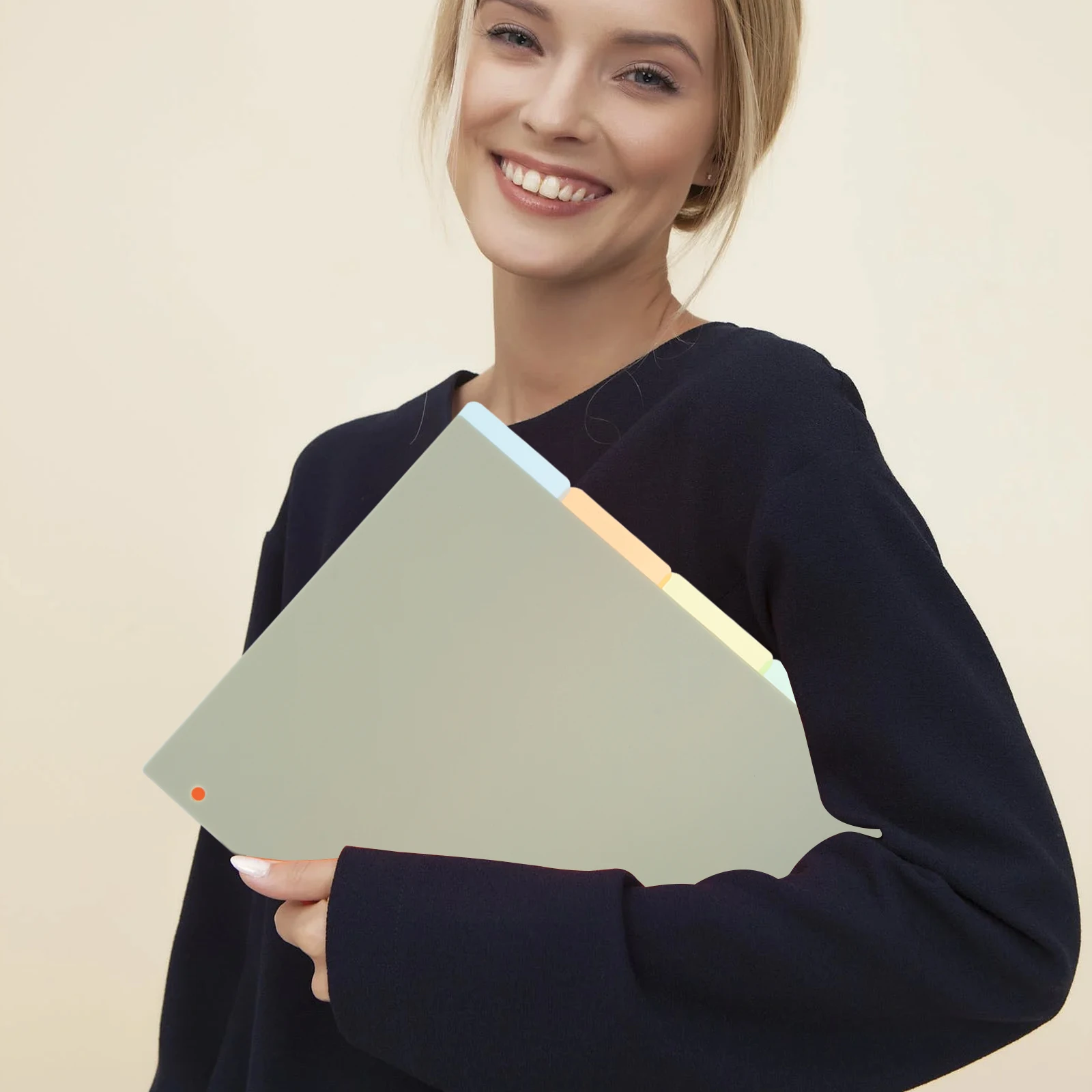 

10Pcs Bright Colors Binder Dividers Smooth Surface Index Cards For Office Organizer Insertable Tab Notebook Separators