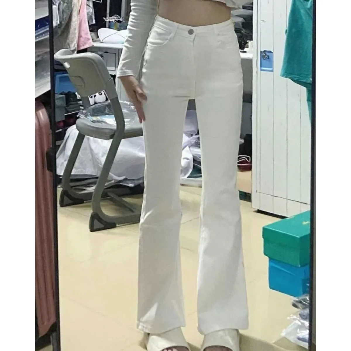 الخريف الربيع سليم نحيل الجينز النساء الدنيم السراويل خمر الأبيض السراويل الضيقة موضة الإناث مطاطا الجينز عادية مضيئة السراويل