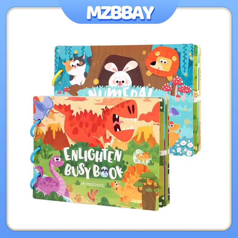 

Montessori Children DIY Sticker Quiet Book Portable Reusable Classified Sticker Book Children Early Educational Puzzle Game Toys