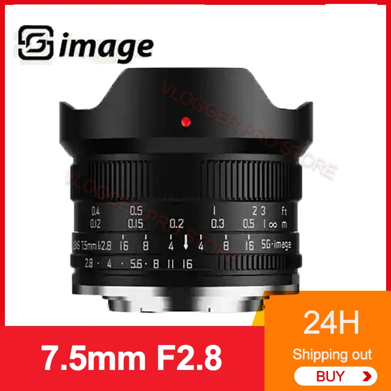 SGimage 7.5mm F2.8 APS-C Manual Focus Fisheye Camera Lens For Sony E Nikon Z Fuji XF Macro 4/3 Canon M/R L Mount Camera