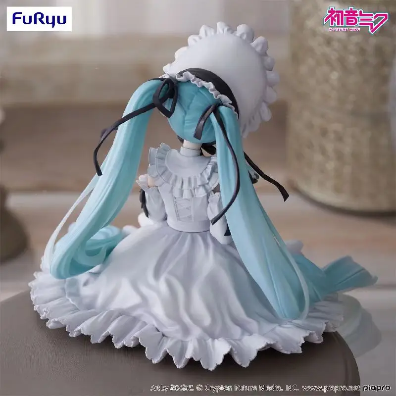 Original furyu hatsune miku retro boneca macarrão rolha anime figura figuras de ação modelo brinquedo estatueta presente