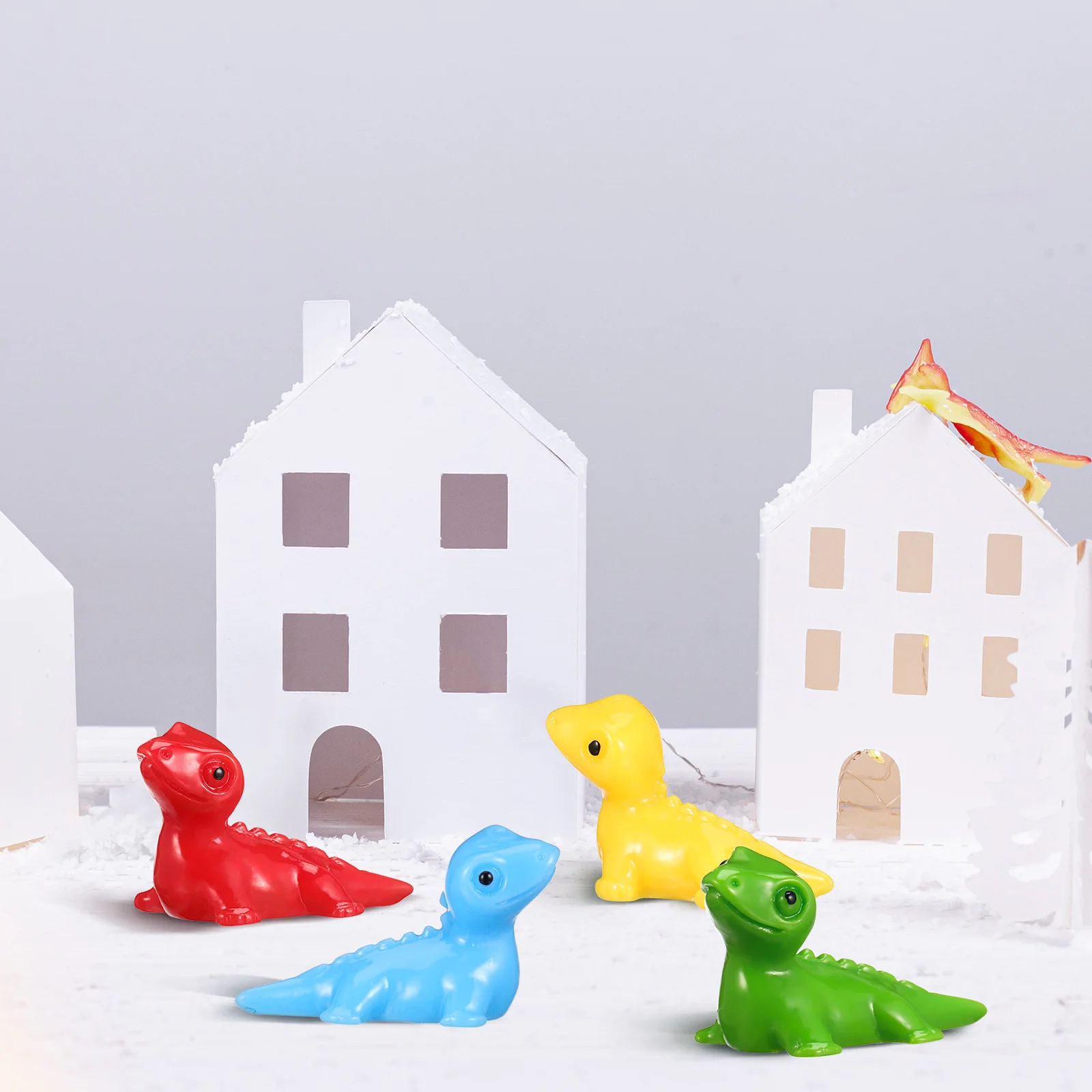 100 قطعة السحالي الراتنج الصغيرة تصميم رائع الألوان الزاهية لبيت الدمى بونساي حديقة ديكور مصغرة الحيوان الحلي الصغيرة #1