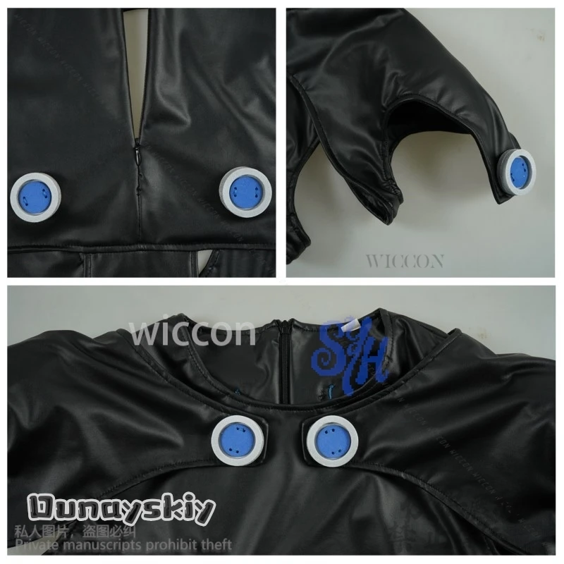 Anime KANTZ Cosplay Reika Shimohira Kostüm Sexy Schwarz Goth Punk Overall Latex Body Y2K Halloween Weihnachten Cos Disguise