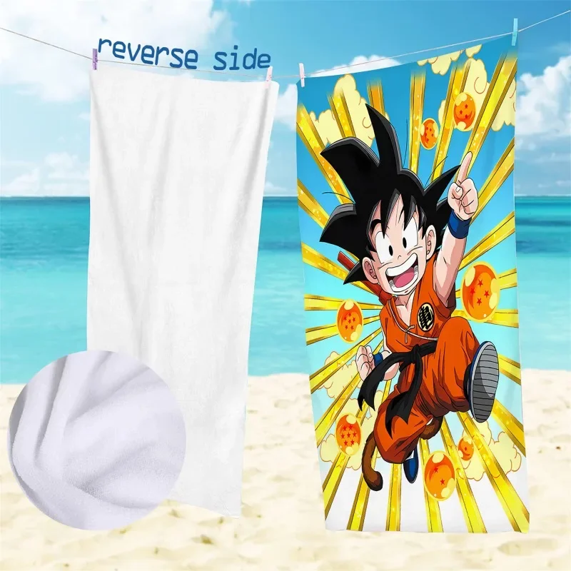 

In Stock Animation Dragon Ball Son Goku Kakarotto Fitness Running Sweat Practical Beach Towel Swimming Bath Towel Anime Model