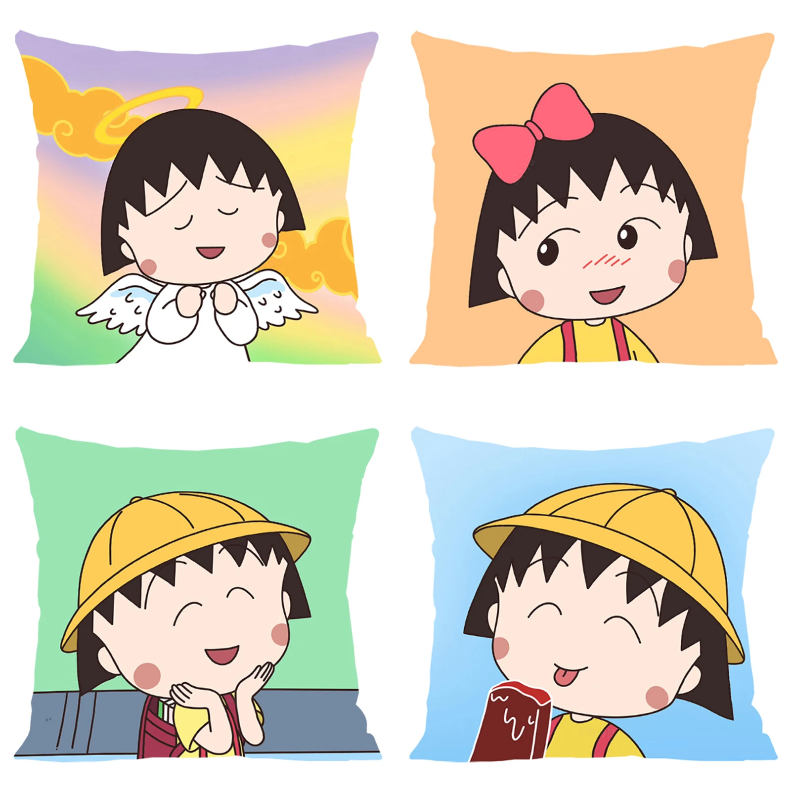 Decorative Pillowcase 40x40 C-Chibi Maruko-chan Pillowcases for Pillows 45x45 Cushions Covers Luxury Cushion Cover Home Decor