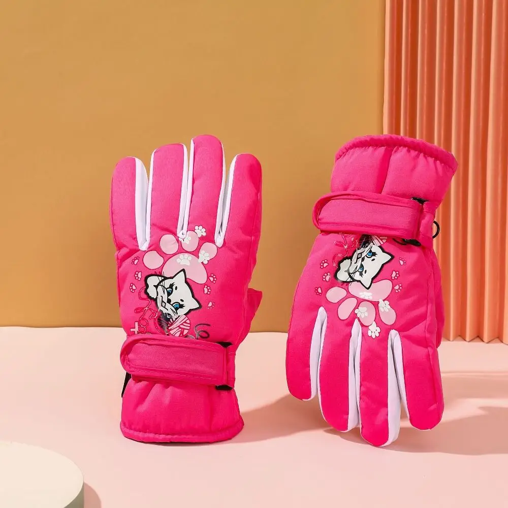 

Водонепроницаемые зимние лыжные перчатки с героями мультфильмов, противоскользящие теплые утепленные варежки для детей 5-10 лет, перчатки для снега и сноуборда для мальчиков и девочек