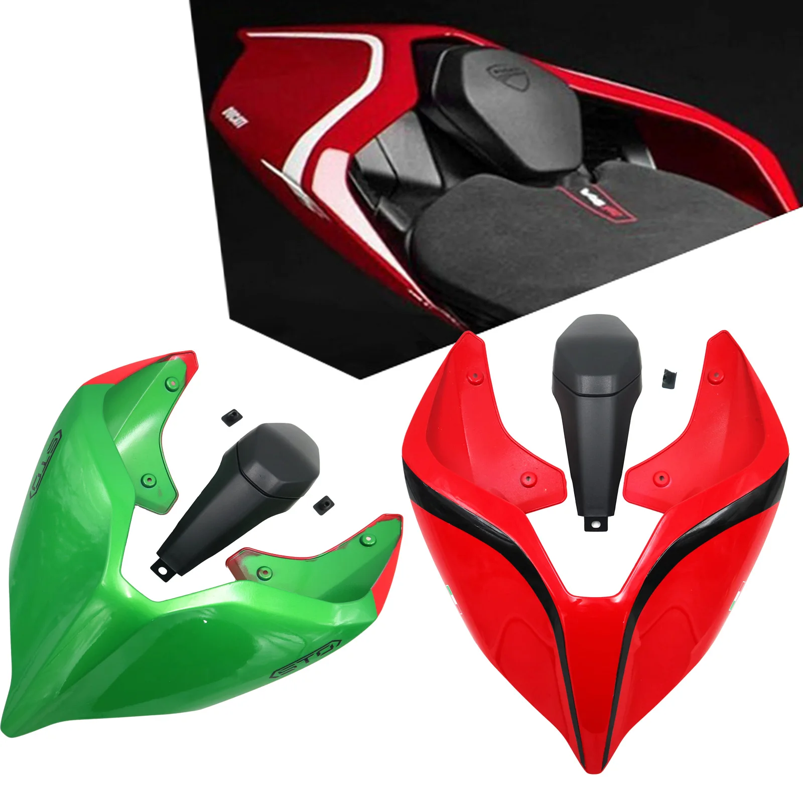 

For Ducati Panigale V4 V4S V4R V2 2018-2024 Motorcycle Rear Cover Tail Fairing Rear Hump Single Seat Cover Rear Tail Hump