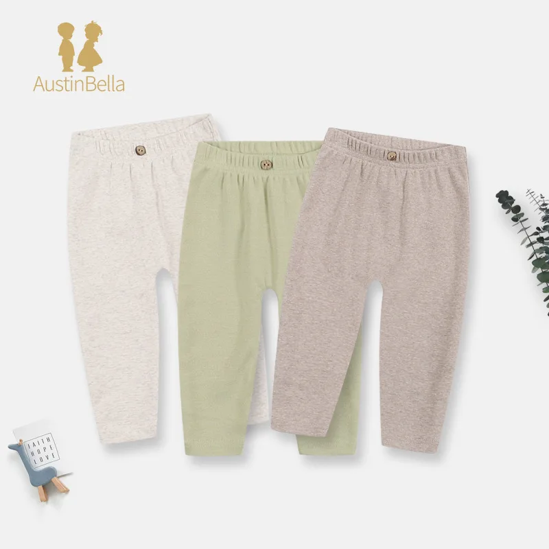 3 Colors Spring Autumn Toddler Newborn Baby Boys Girls Pants Solid Color Casual Long Pants Trousers Pantalon for Baby Clothes