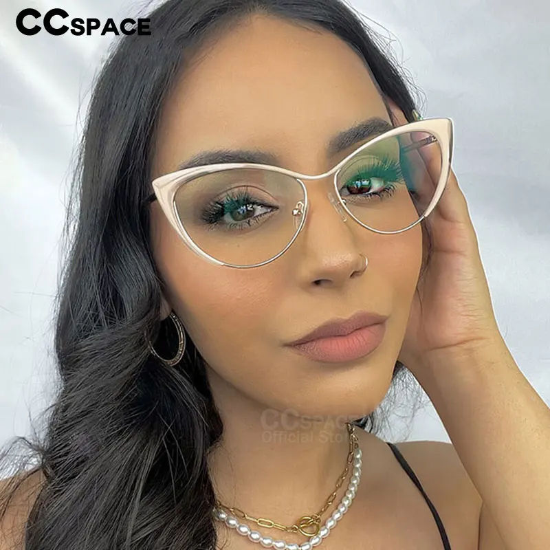 R55033 Sexy Cat\'s Eye Metal Frame Presbyopic Glasses for Women Optical Computer Glasses Series Glasses Fashion Glasses.+50~+100