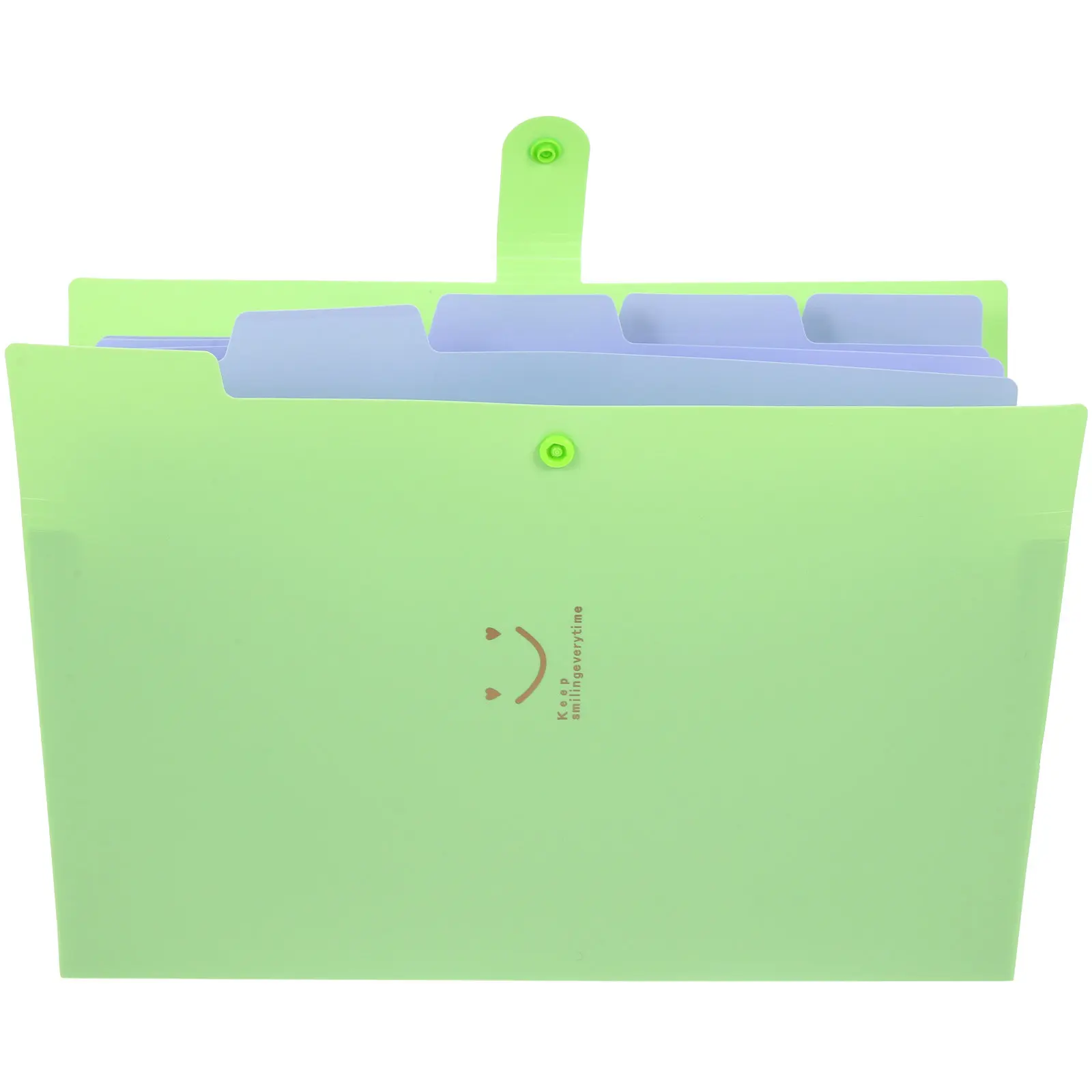 

5 Pockets Accordion File Folder A4 Size Heavy Duty Plastic Document Organizer Snap Button Closure for Professional Formal Use