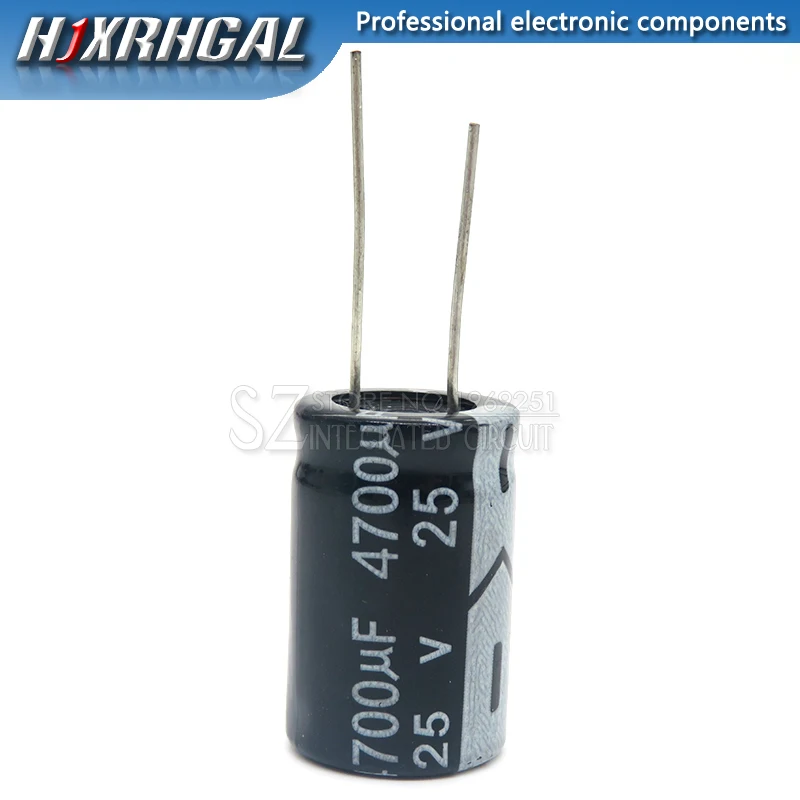 10PCS 25V4700UF 16*25mm 4700UF 25V 16*25 Electrolytic capacitor