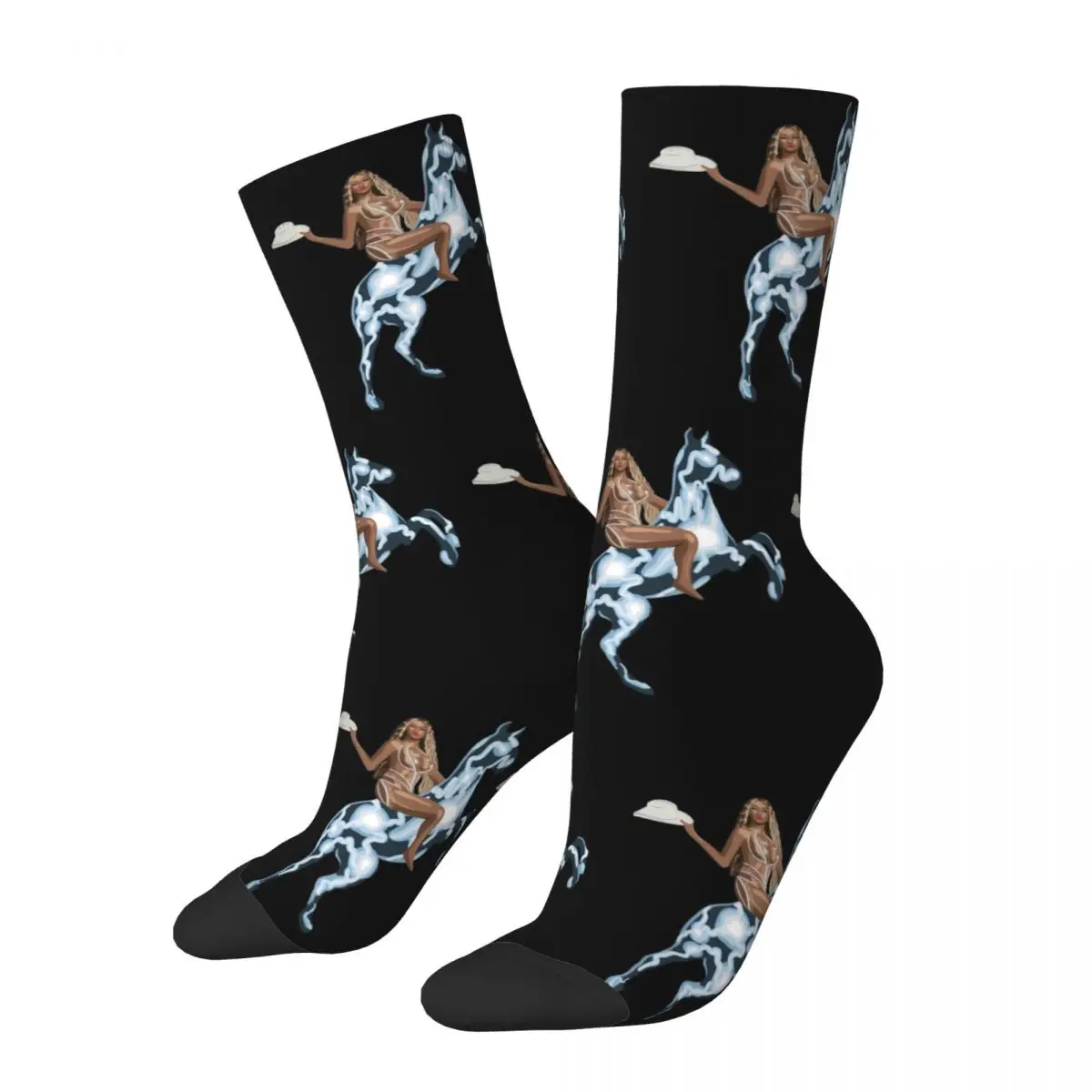 Calcetines de la gira mundial renacentista de Beyonce para mujer, calcetín cómodo, divertido, feliz concierto, novedad, TubeSocks medios, regalo de cumpleaños, 2023