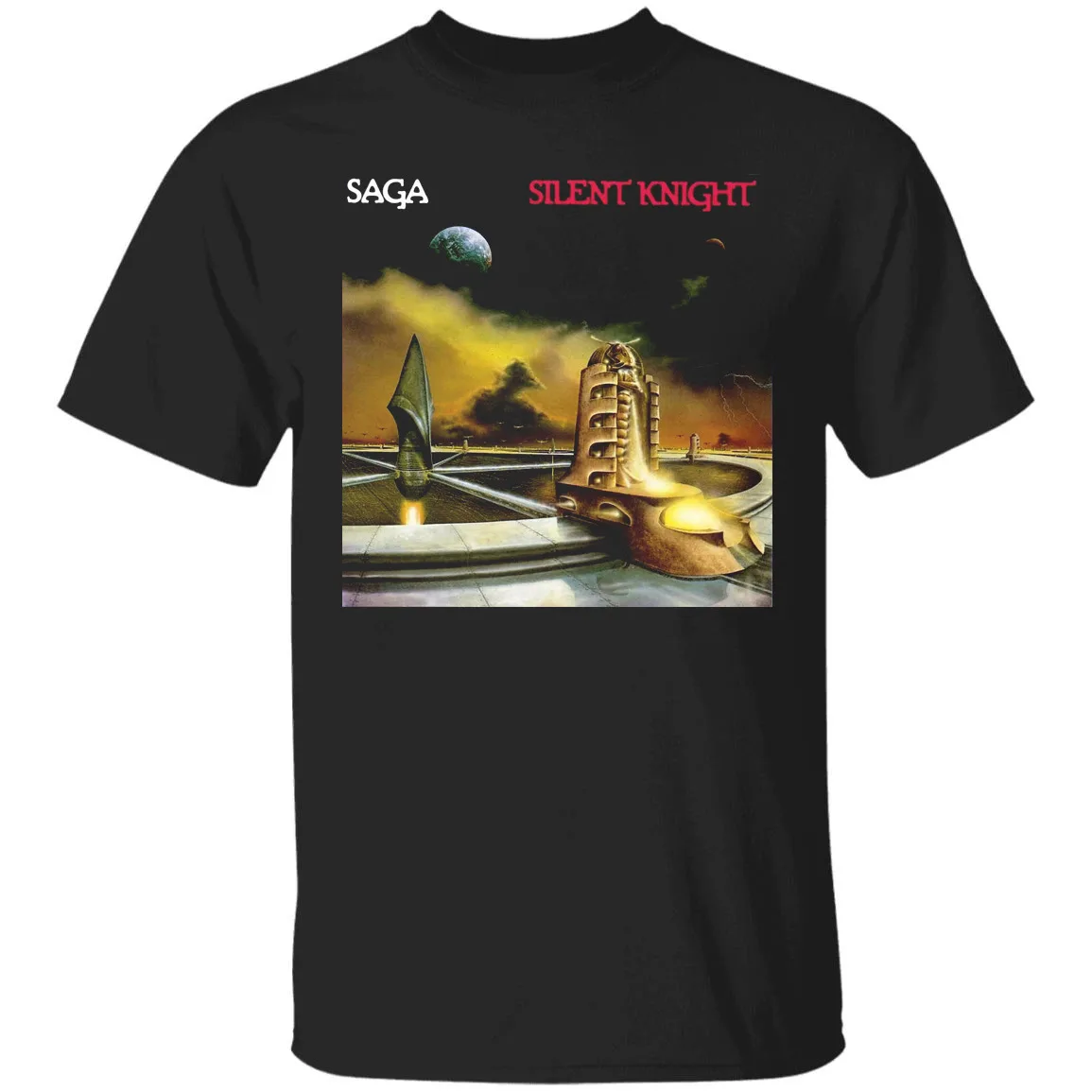 Saga band silent knight black T shirt short sleeve All sizes TA4516