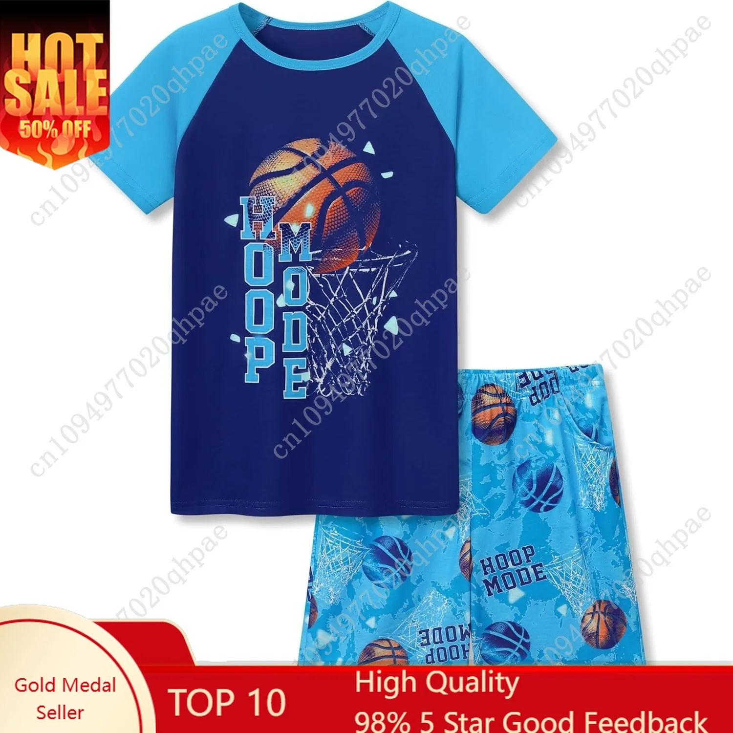 

Topgal Boys Girls Pajamas Summer Jammies Short Sleeves Matching 2 Piece Set Trendy PJS for Little & Big Kids Size 6-18