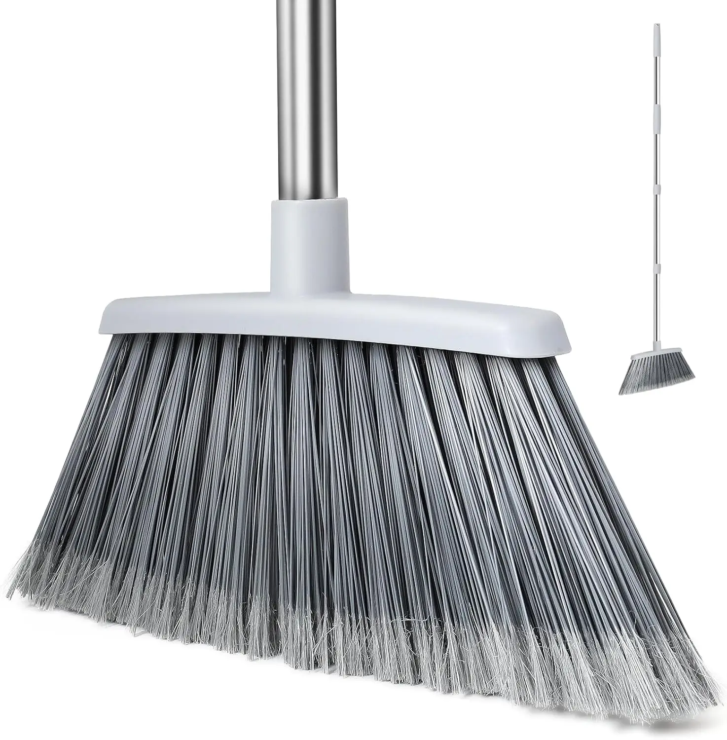 

Adjustable Heavy Duty Outdoor Indoor Broom for Pet Hair Floors Kitchen Garage Patio Snow