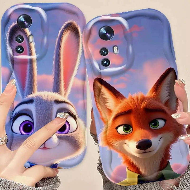 Горячая новинка: Чехол для телефона Xiaomi Mi 11 12 12T 14 15 Lite Ultra Poco F4 X3 X5 X6 X4 X7 M6 F6 Pro 5G с дизайном «Зоотопия» и эффектом волнового масла