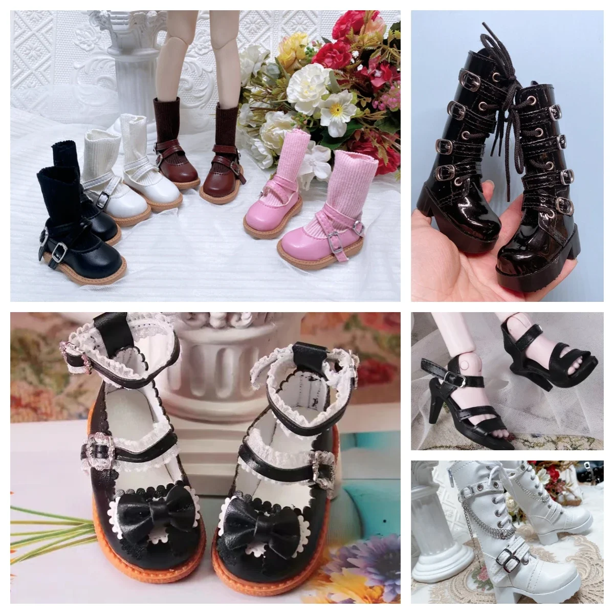 Fashion 60cm Doll Shoes Accessories Boots 1/3 Bjd Doll Shoes 7.5cm Foot Wear Simulation Shoes Toy