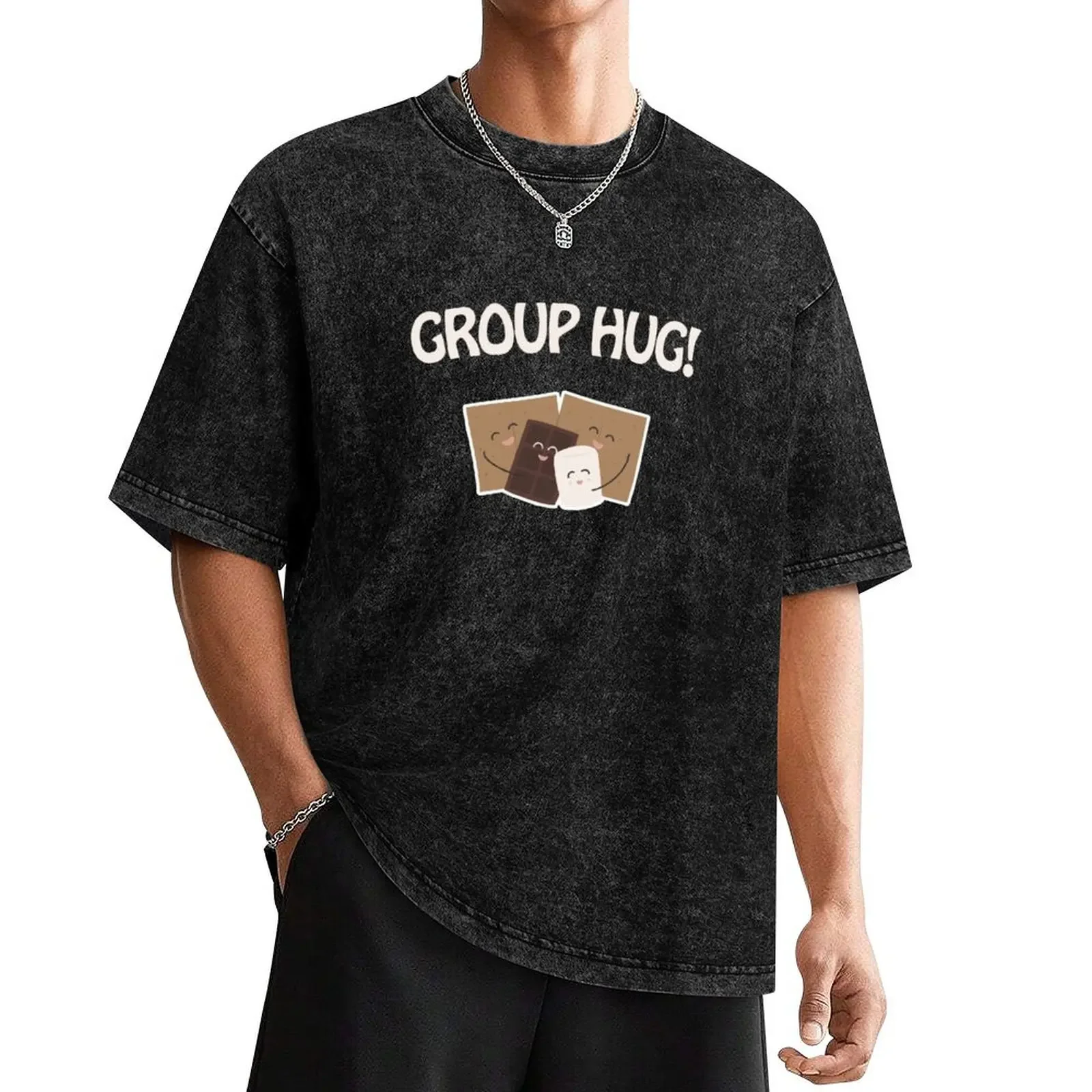 Group Hug Smores V5 T-Shirt baggy shirts boys animal print Men's t shirts