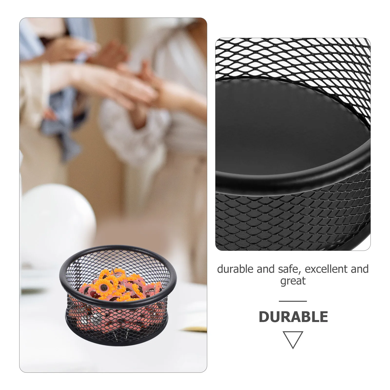 

6 Pcs Paper Clip Holder and Binder for Desk Paperclip Organizer Clips Office Supplies Iron Bobby Pin Mesh