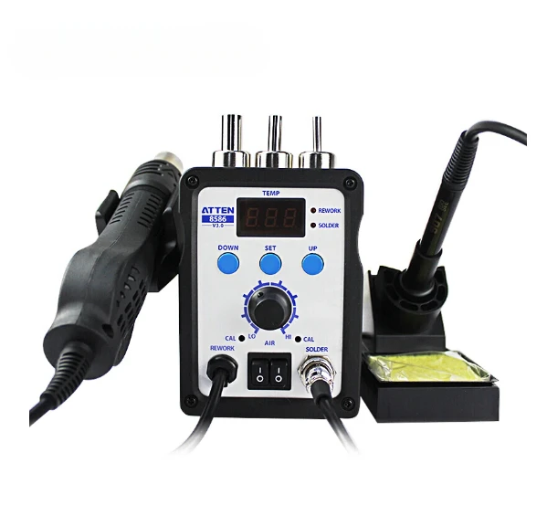 AT8586 2 in 1 Economic 750W 220V/110V Advanced Hot Air Soldering Station SMD Rework Station