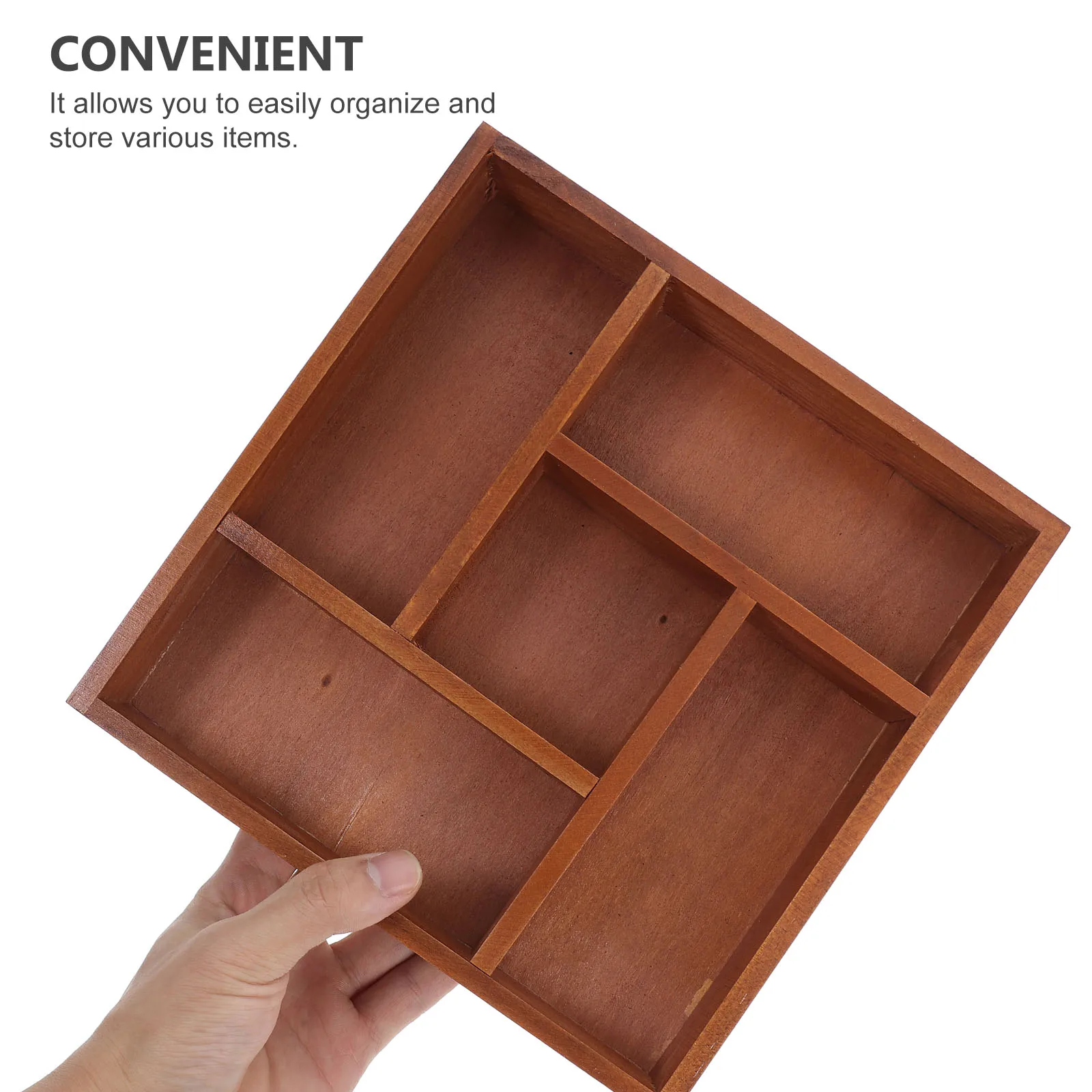 

Compact Wooden Drawer Organizer Tray Vintage Style for Makeup Stationery Jewelry Desktop Storage Home Office Bathroom