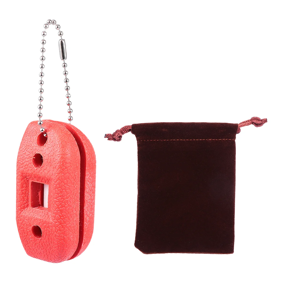 

White Sandstone Skate Sharpener Red Random Bag Hockey Skate Sharpener Adjustable Keychain Portable Hockey Tool