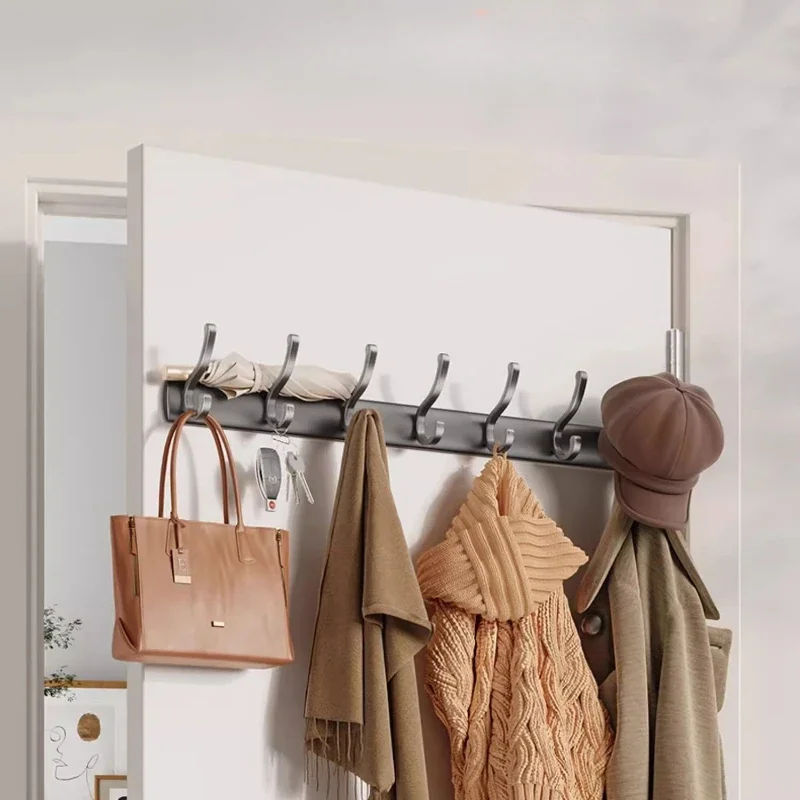 No Punching And Punching Installation Clothes Hats Clothing Keys Hooks Aluminum Material Hanging Hooks Home Accessories Garden