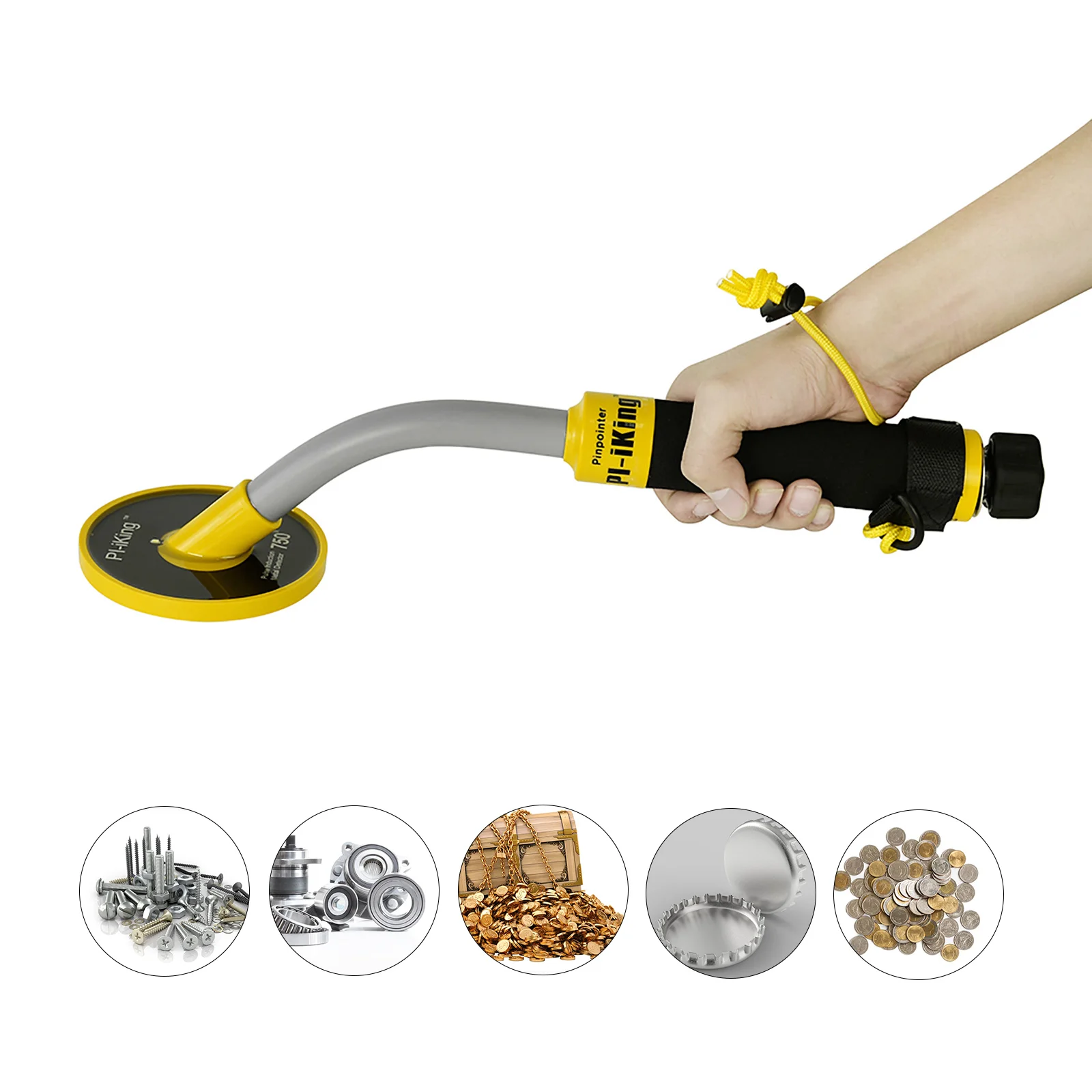 PI750 Underwater Metal Detector Waterproof Treasure Hunter LED Light Display Seabed Gold and Silver Archaeological Detector