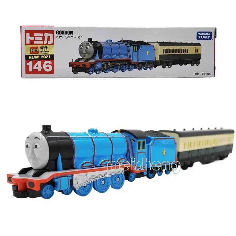 TAKARA TOMY TOMICA Diecast Alloy car model Boy Toy 146 Strip Thomas Little Train Gordon, a gift toy for decorating the room.