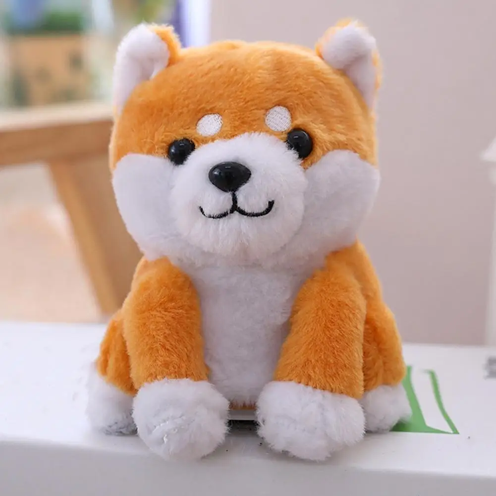 Electric Cute Fluffy Shiba Inu Dog Plush Toy Adorbale Stuffed Animals Puppy Plushies Doll Kawaii Soft Kids Toys For Girls Boys