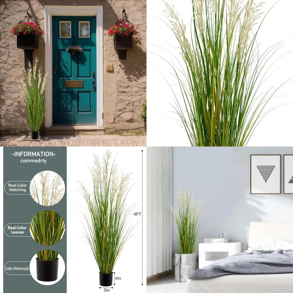 

47-дюймовая искусственная луковая трава в горшке, элегантная комнатная зелень для дома и офиса, идеальный подарок на новоселье