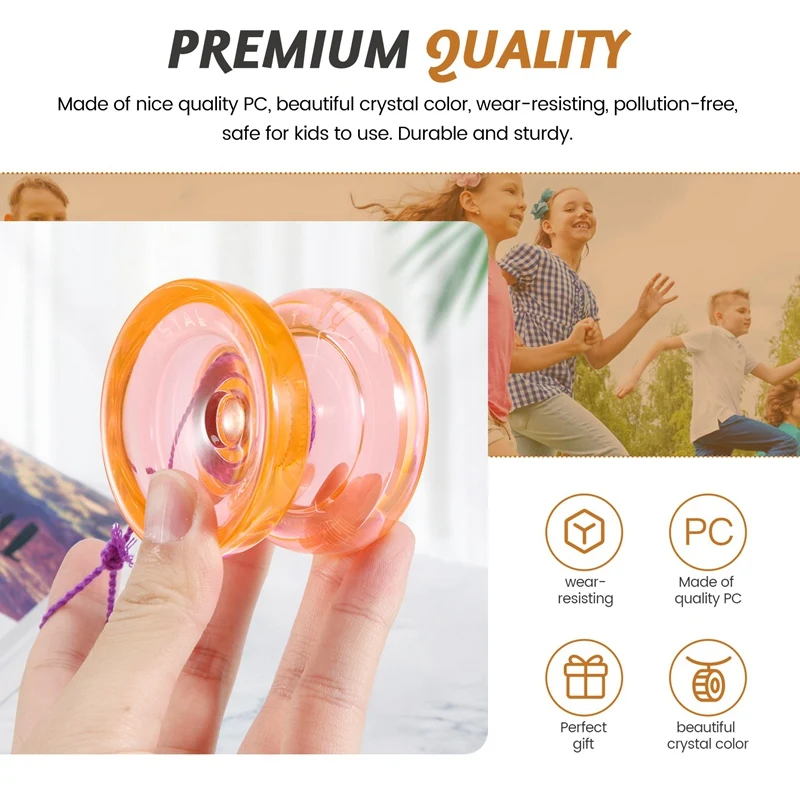 T84C-MAGICYOYO K2 Plus Crystal Responsive Yoyo,Dual Purpose Yo-Yo With Replacement Unresponsive Bearing For Intermediate